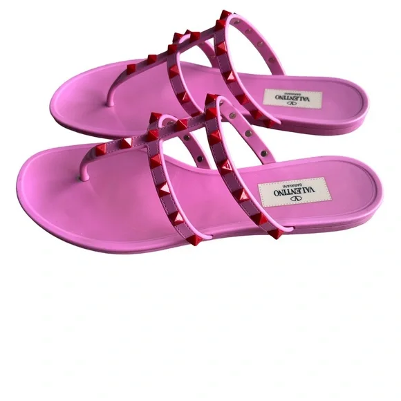 Valentino Garavani Rockstud Jelly Flat Thong - Picture 4 of 7